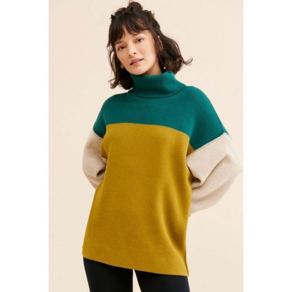 Free People Color Block Knit Tunic